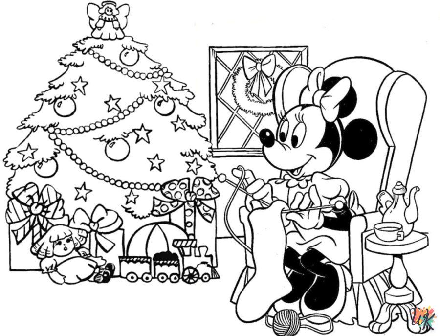 coloriage Noël de Disney  à imprimer pour enfant de 8 ans