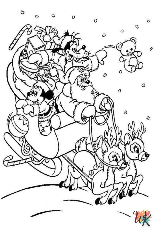 coloriage Noël de Disney  enfant à imprimer