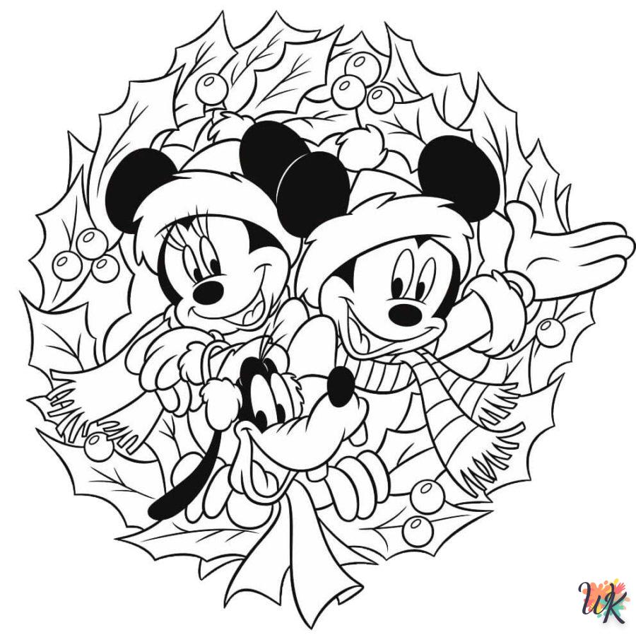 coloriage Noël de Disney  à imprimer pdf gratuit