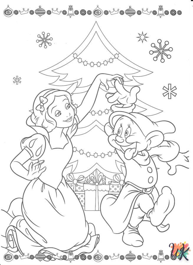 imprimer coloriage Noël de Disney  gratuit