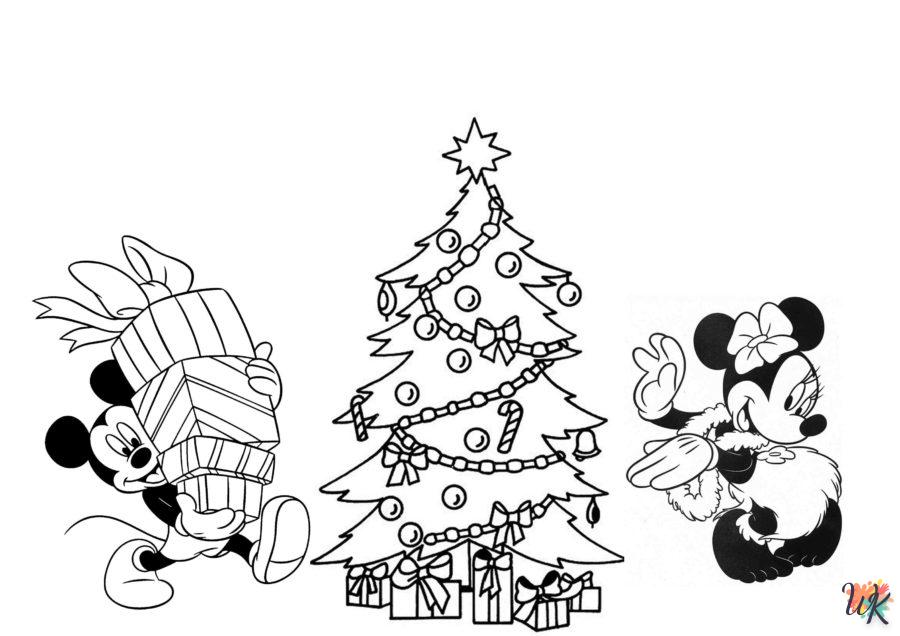 coloriage Noël de Disney  à imprimer pour enfant de 9 ans