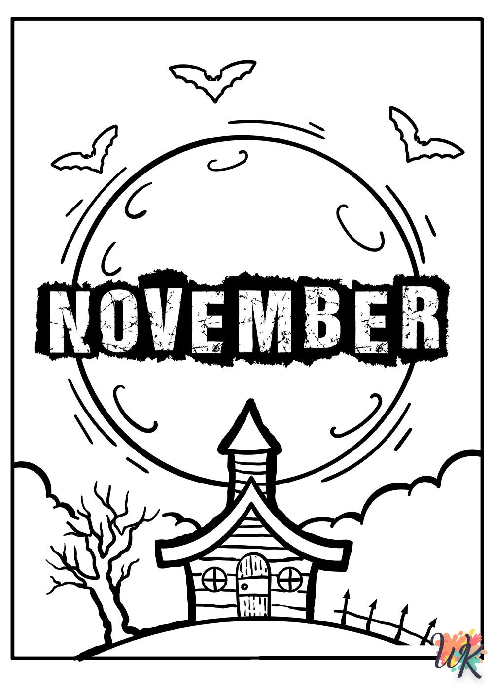 imprimer coloriage Novembre