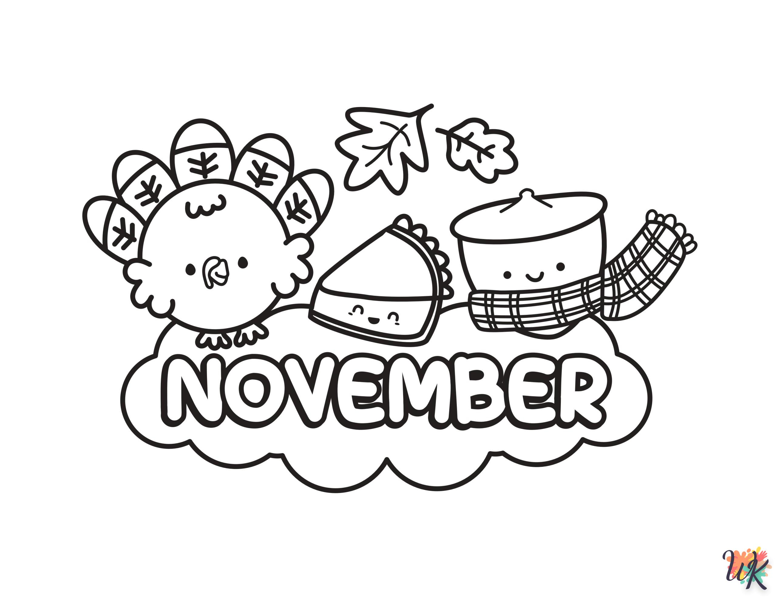 image pour coloriage Novembre  enfant