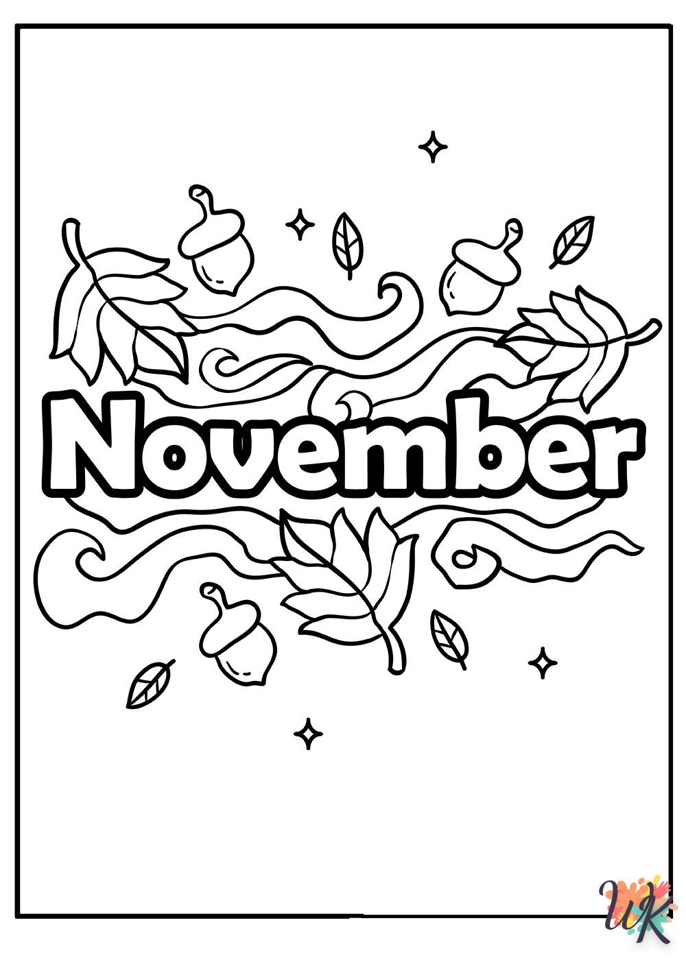 imprimer coloriage Novembre