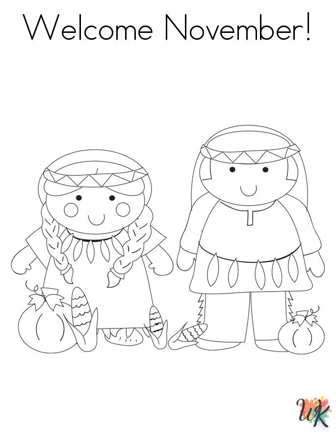 coloriage Novembre  bebe à imprimer gratuit