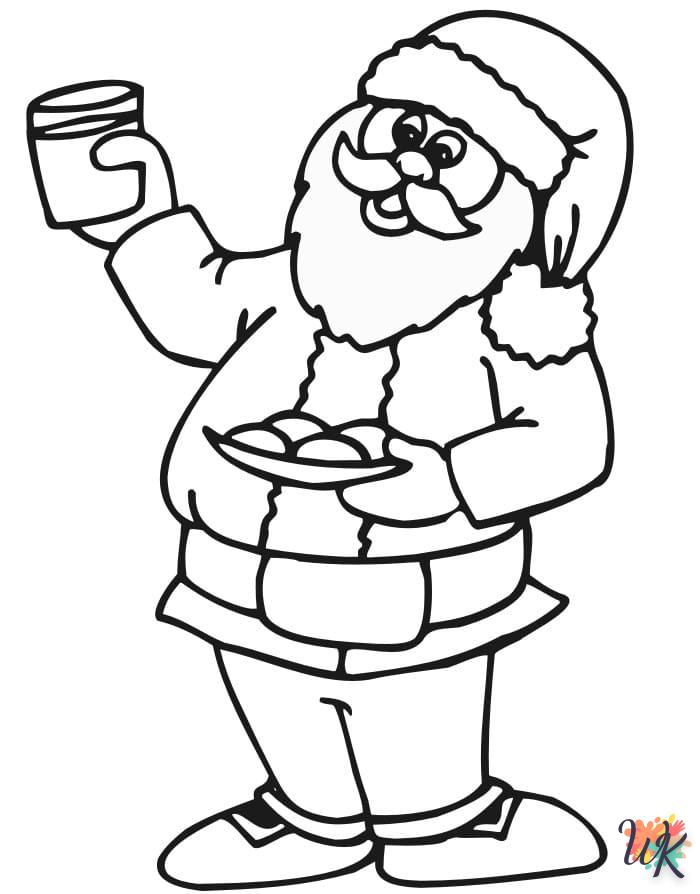 télécharger coloriage Père Noël  gratuit