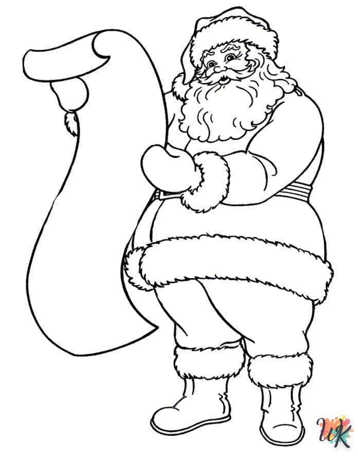 coloriage Père Noël  à imprimer gratuitement