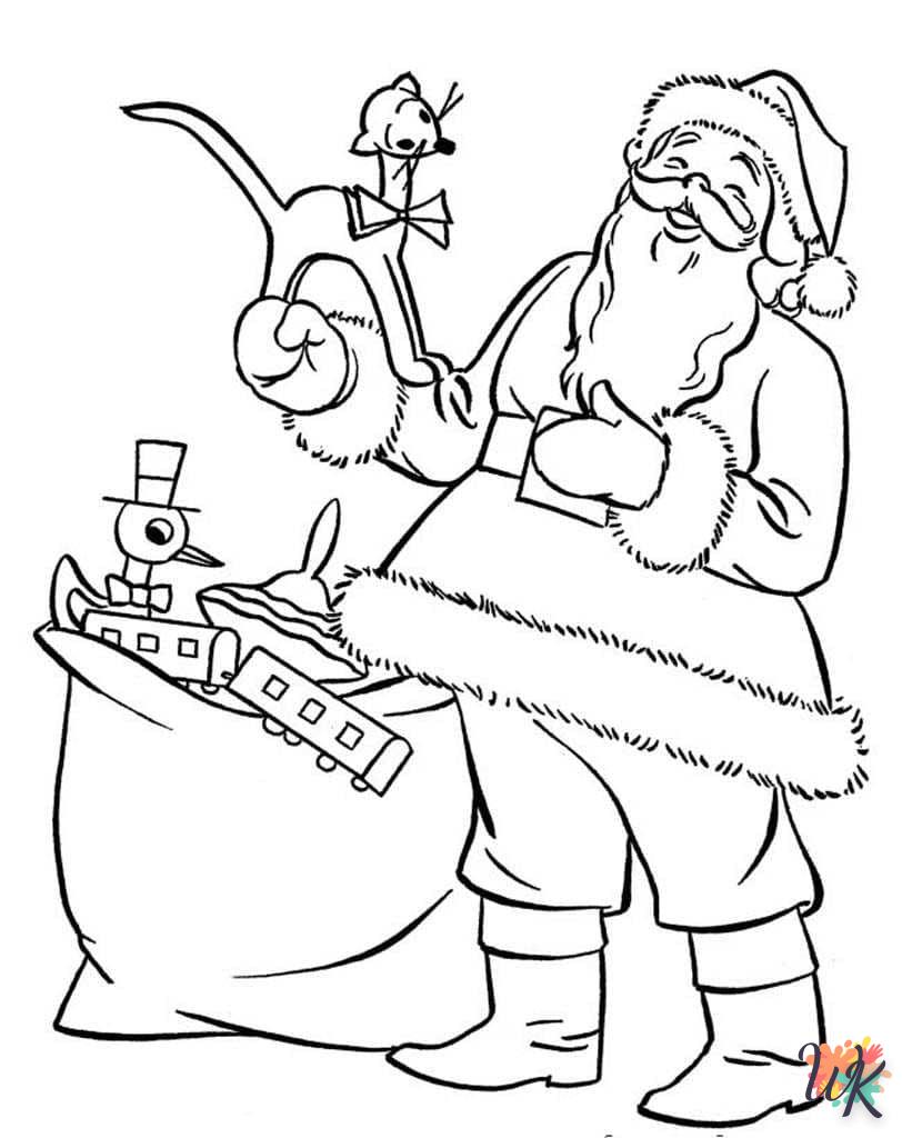 coloriage Père Noël  pour enfant de 4 ans