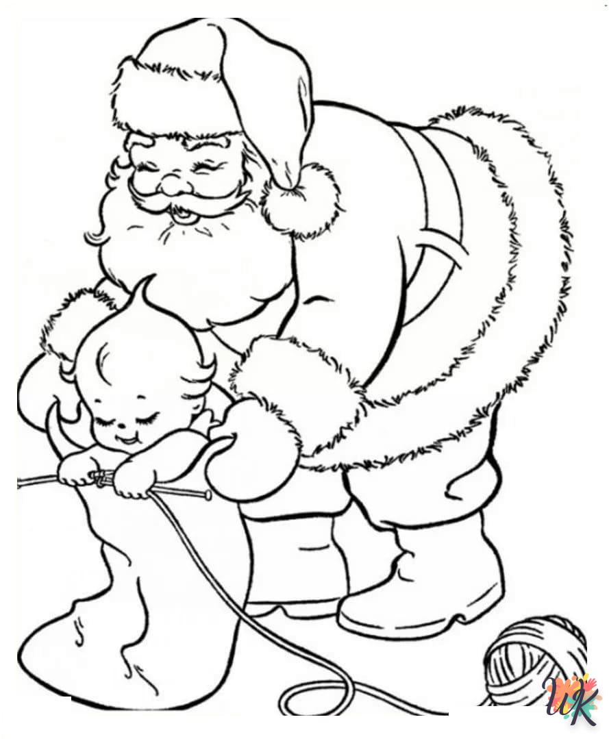 télécharger coloriage Père Noël  gratuit