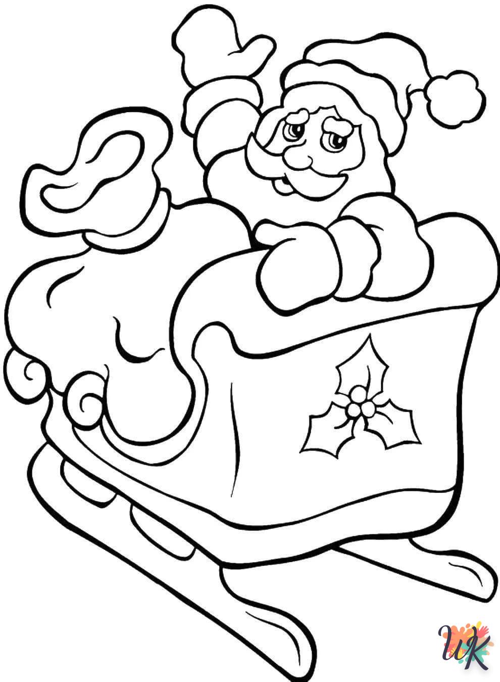 coloriage Père Noël  bebe animaux a imprimer gratuit