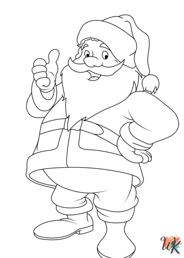 coloriage Père Noël  pour enfants à imprimer