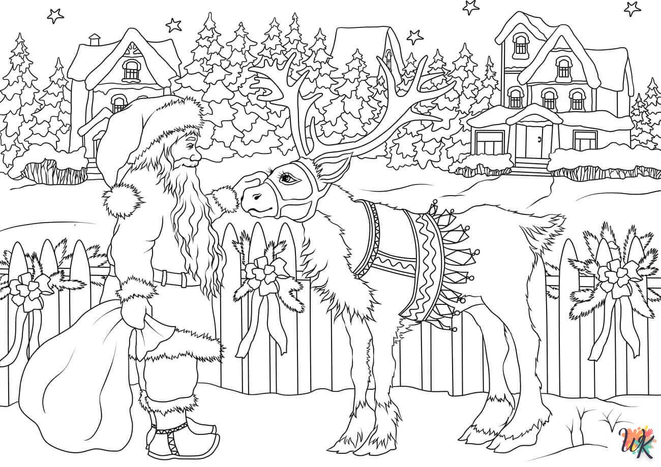 coloriage Père Noël  pour enfants à imprimer