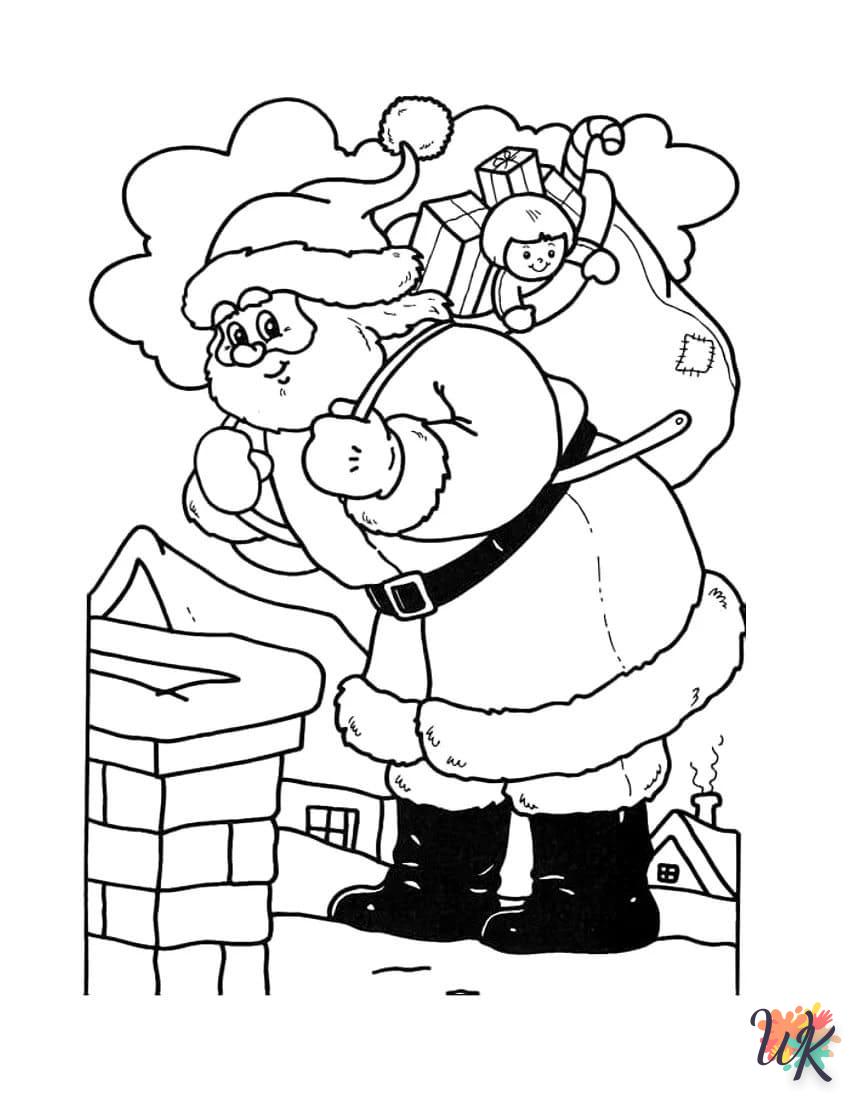 coloriage Père Noël  a imprimer enfant 10 ans