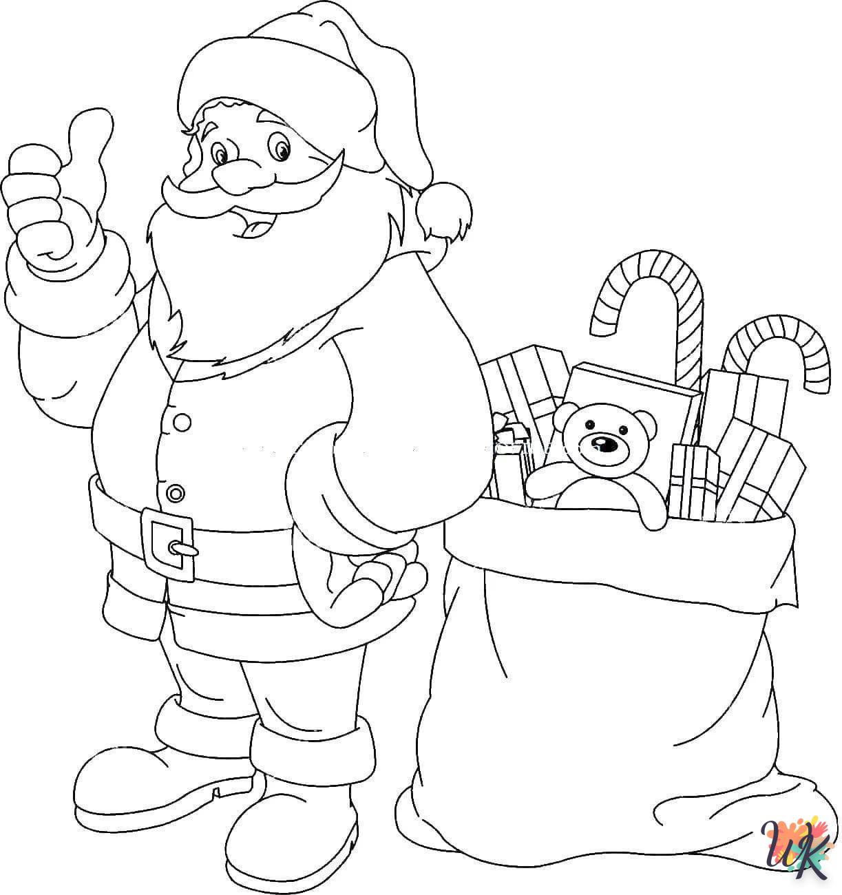 coloriage Père Noël  a imprimer enfant 6 ans