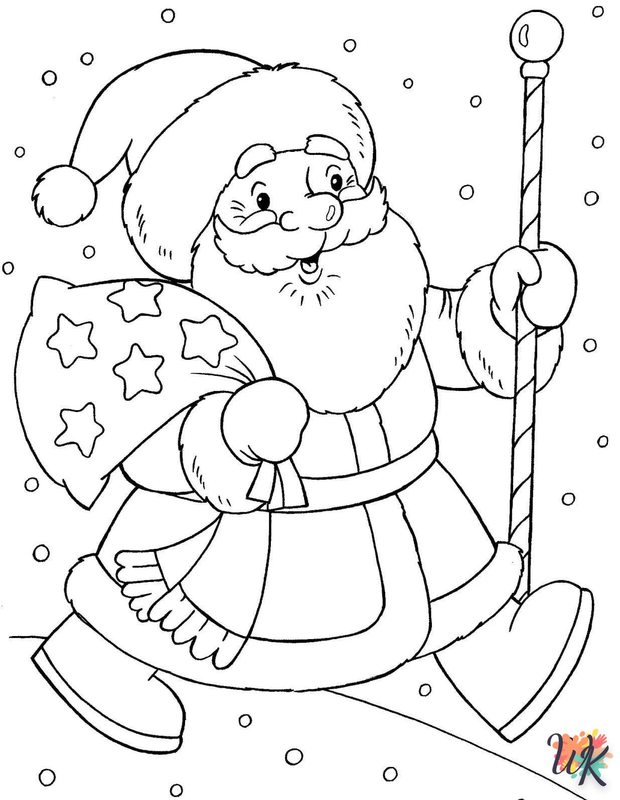 coloriage Père Noël  a imprimer enfant 5 ans