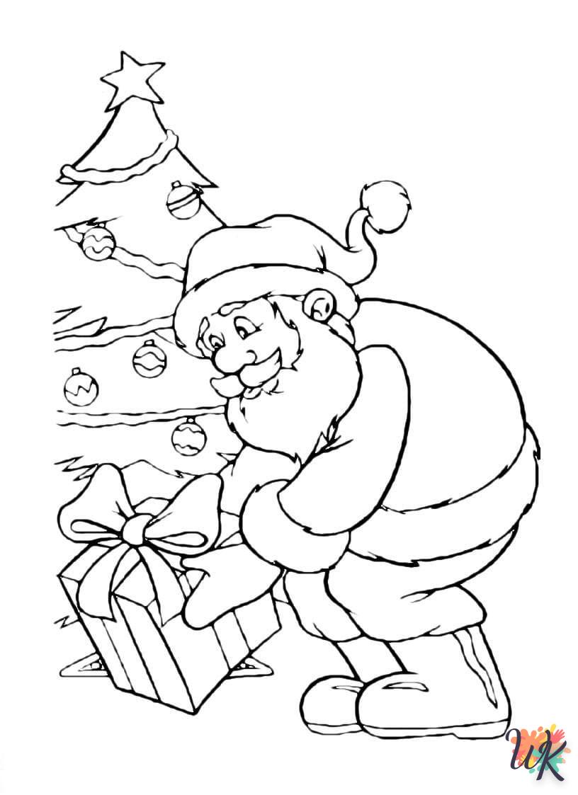 coloriage Père Noël  a imprimer enfant 10 ans