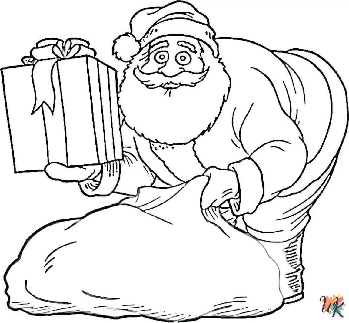 coloriage Père Noël  enfant 2 ans a imprimer