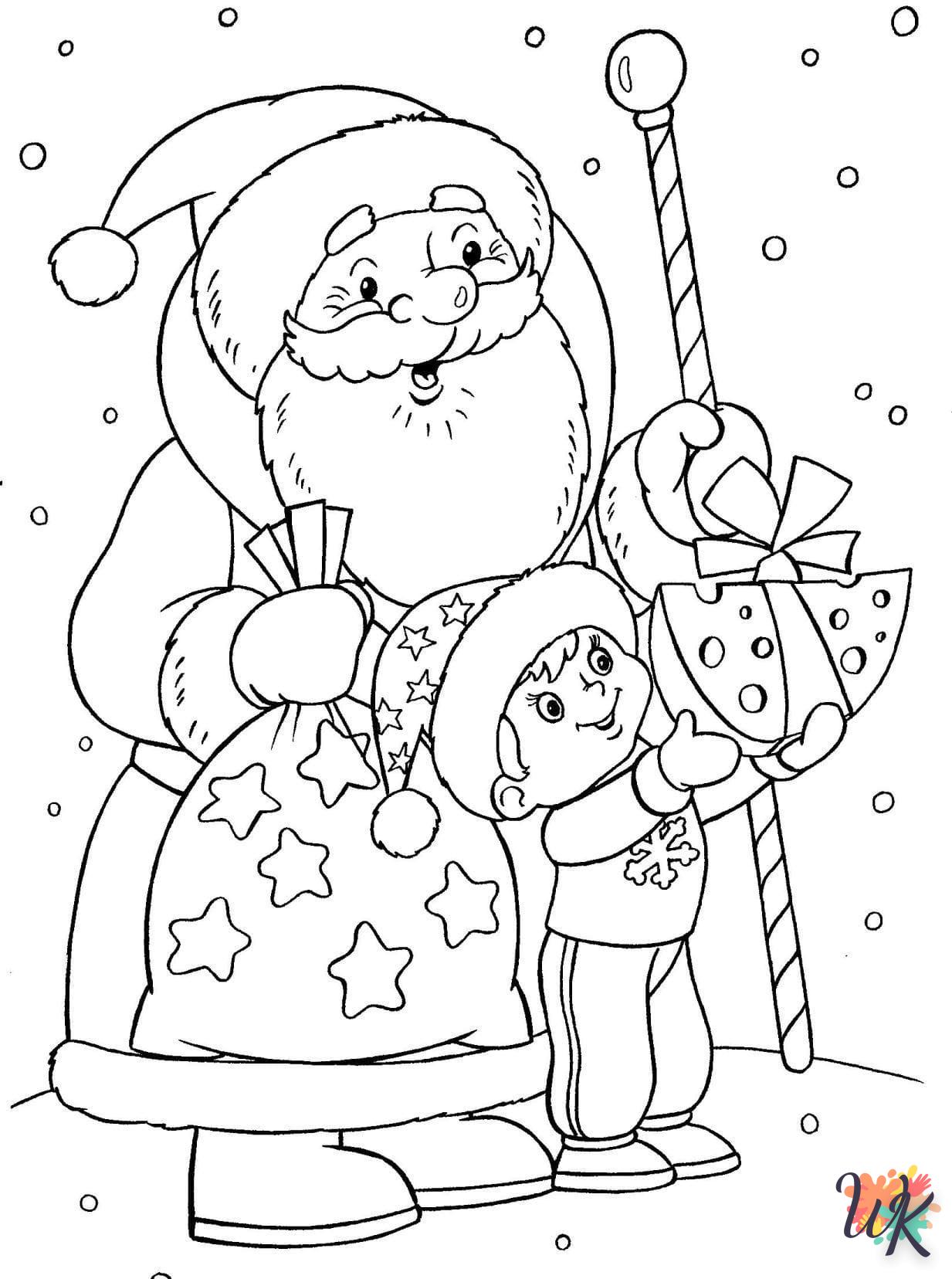 coloriage Père Noël  pour enfant de à imprimer