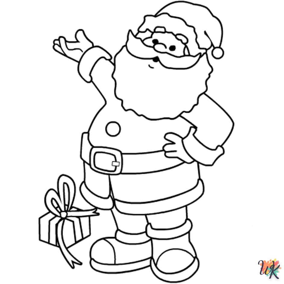 coloriage Père Noël  à imprimer pour enfant de 12 ans