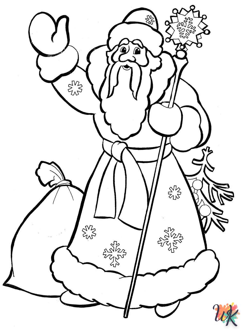 coloriage Père Noël  a imprimer