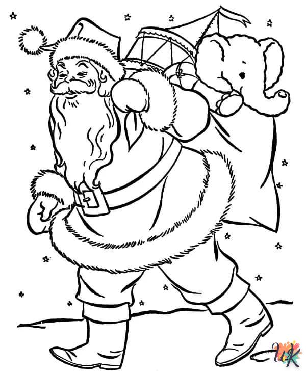 coloriage Père Noël  à imprimer