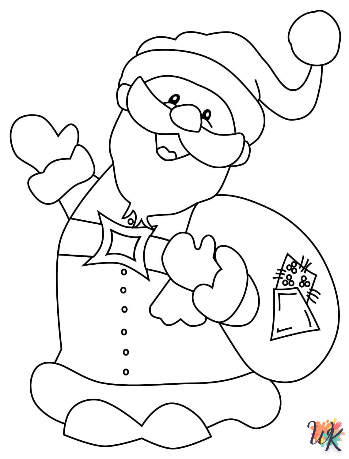 coloriage Père Noël  en ligne a colorier