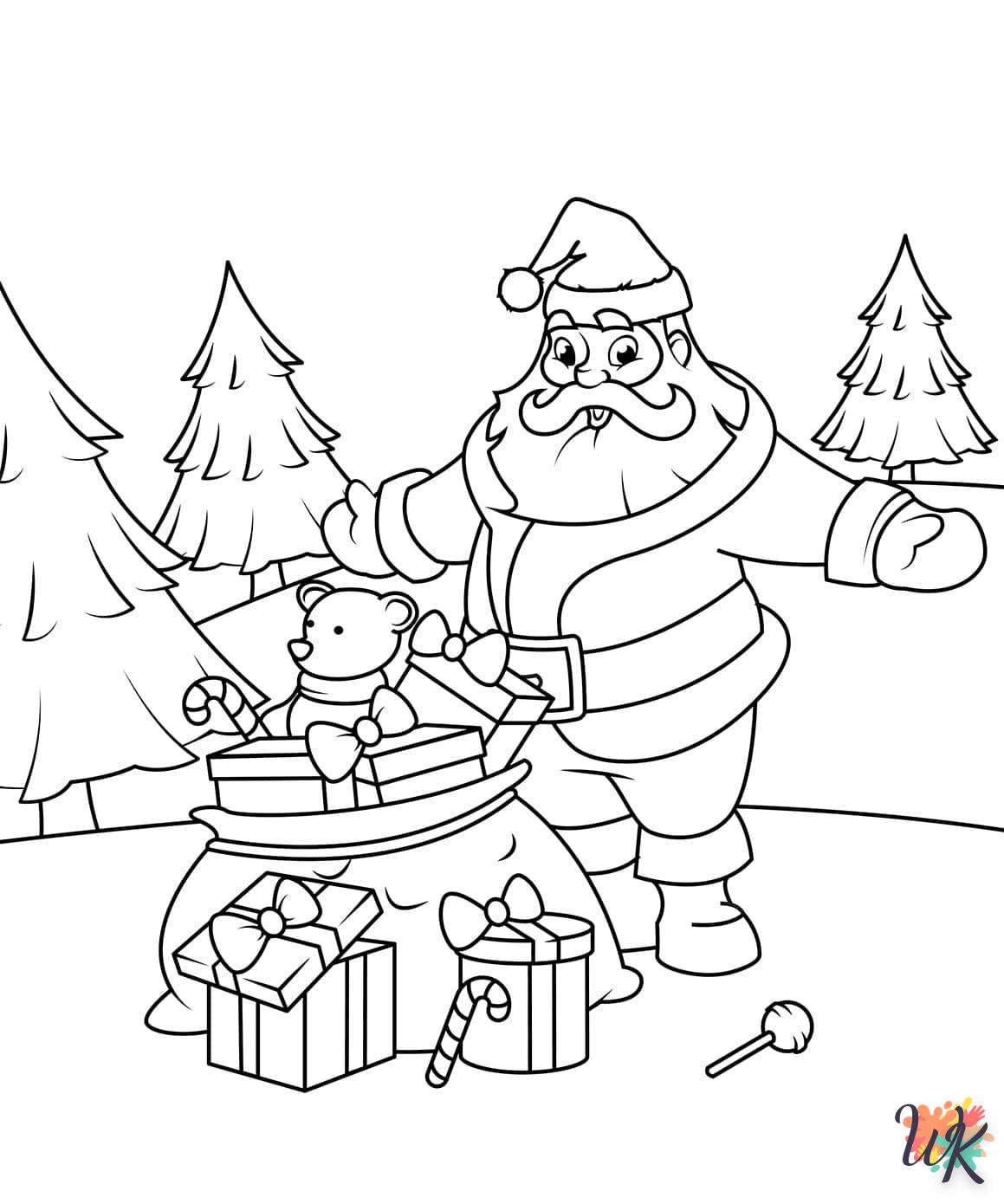 coloriage Père Noël  à imprimer gratuit