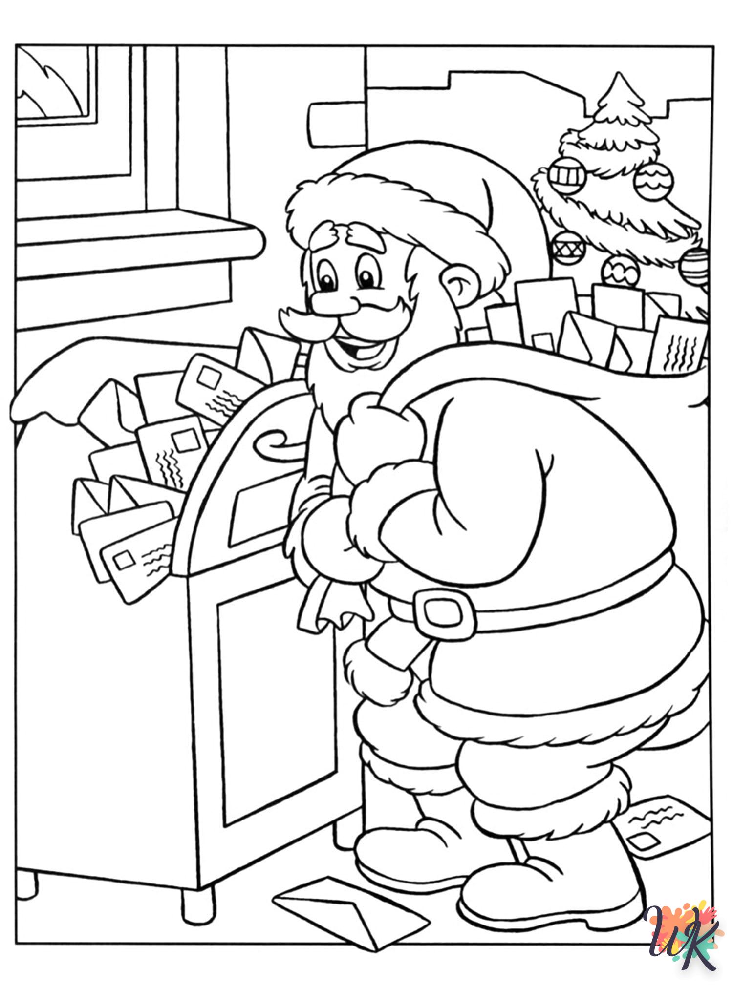 télécharger coloriage Père Noël  gratuit