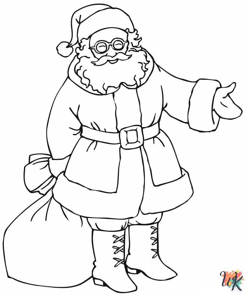 coloriage Père Noël  enfant 5 ans à imprimer