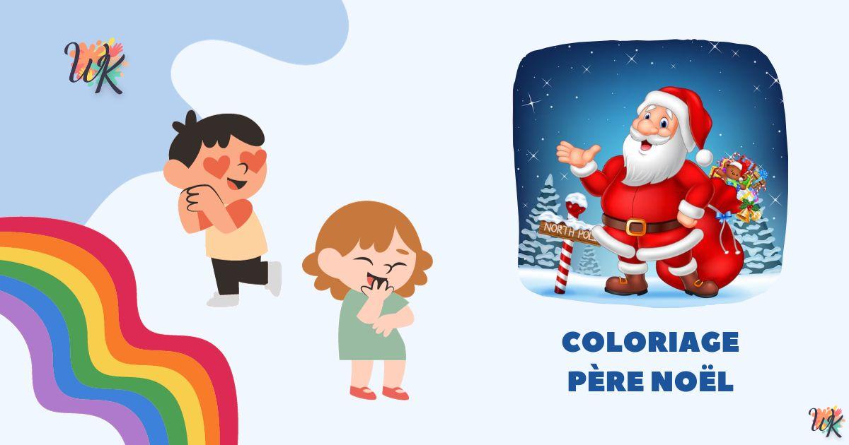 Coloriage Père Noël et la Magie de Noël Gratuit Imprimable 4 Coloriage Père Noël et la Magie de Noël Gratuit Imprimable