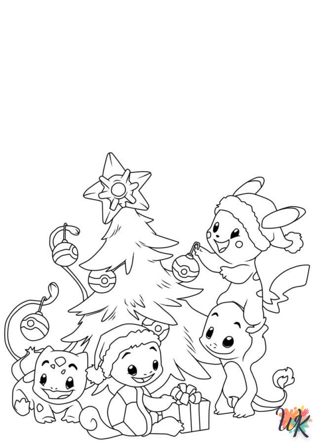 image de coloriage Pokémon Noël  pour enfant