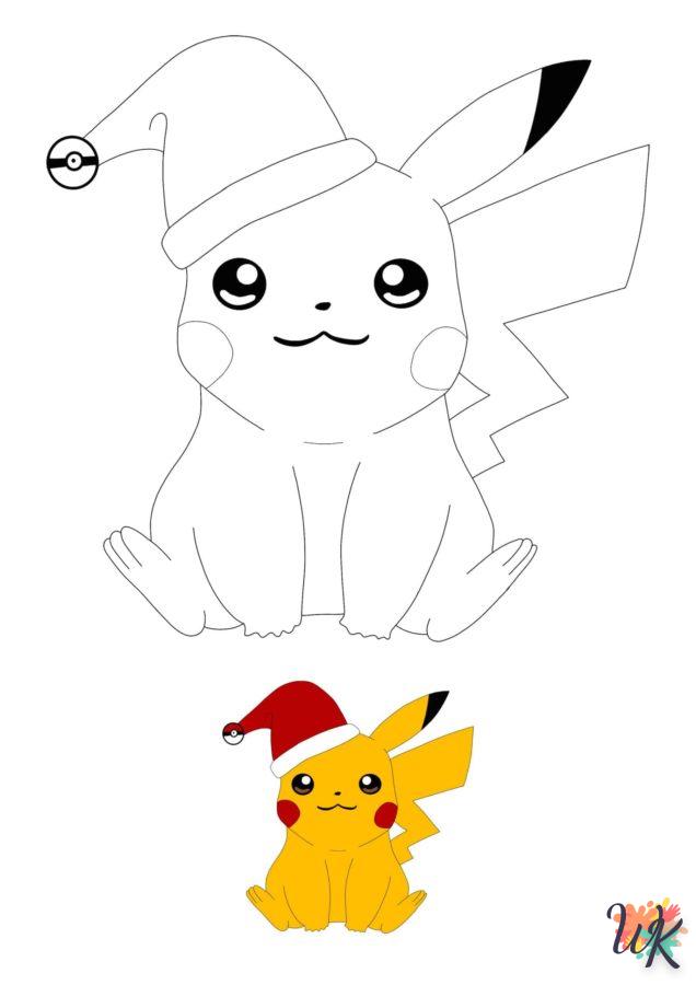 coloriage Pokémon Noël  a imprimer enfant 6 ans