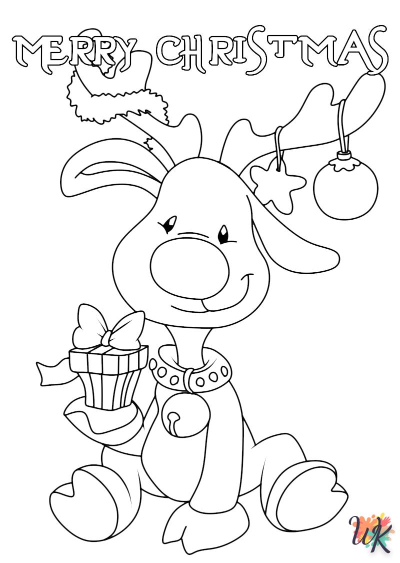 coloriage Renne  enfant à imprimer pdf