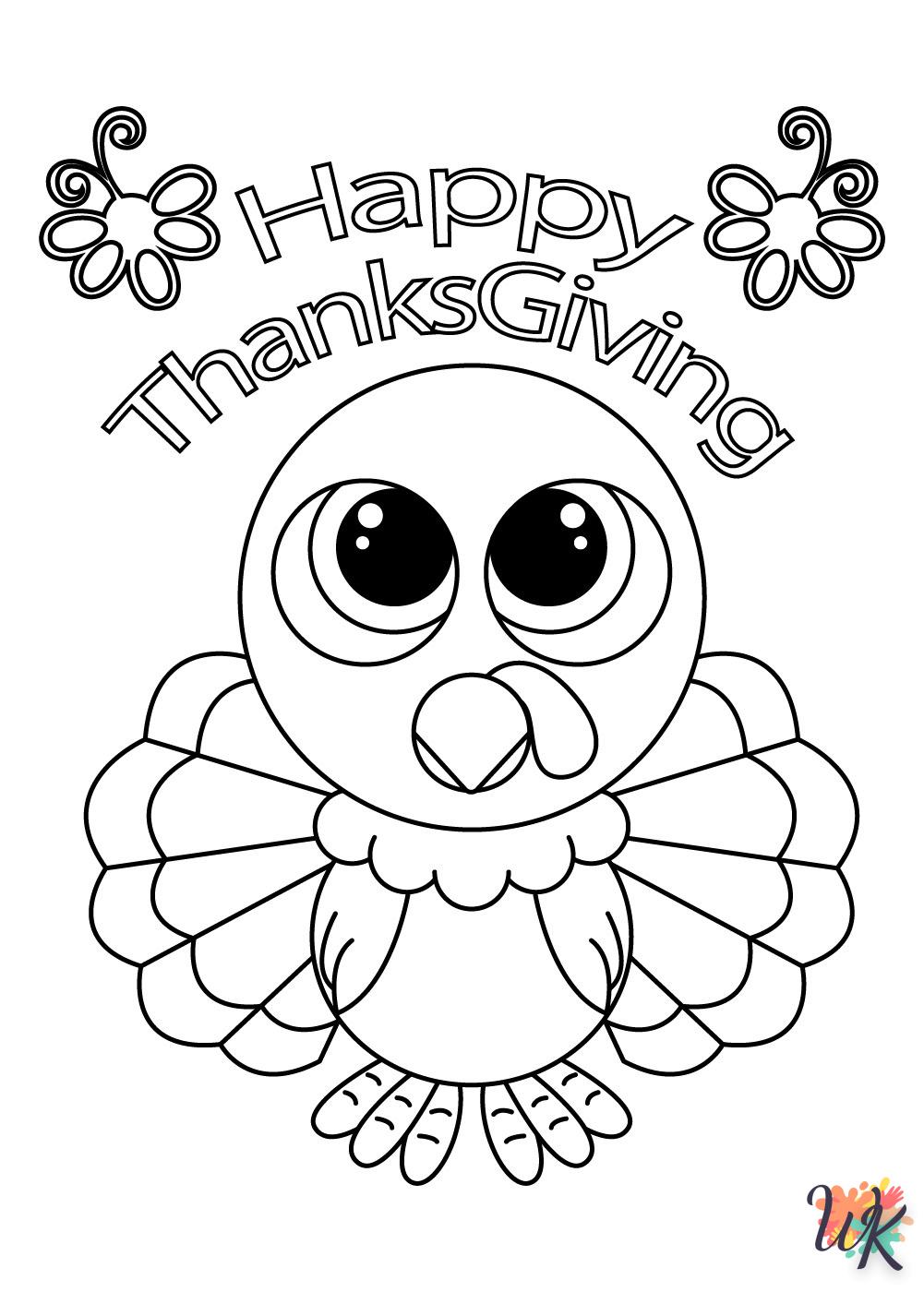 imprimer coloriage Thanksgiving  gratuit