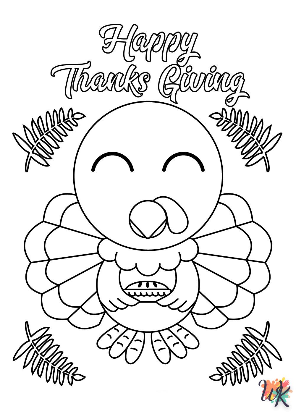 coloriage Thanksgiving  gratuit en ligne