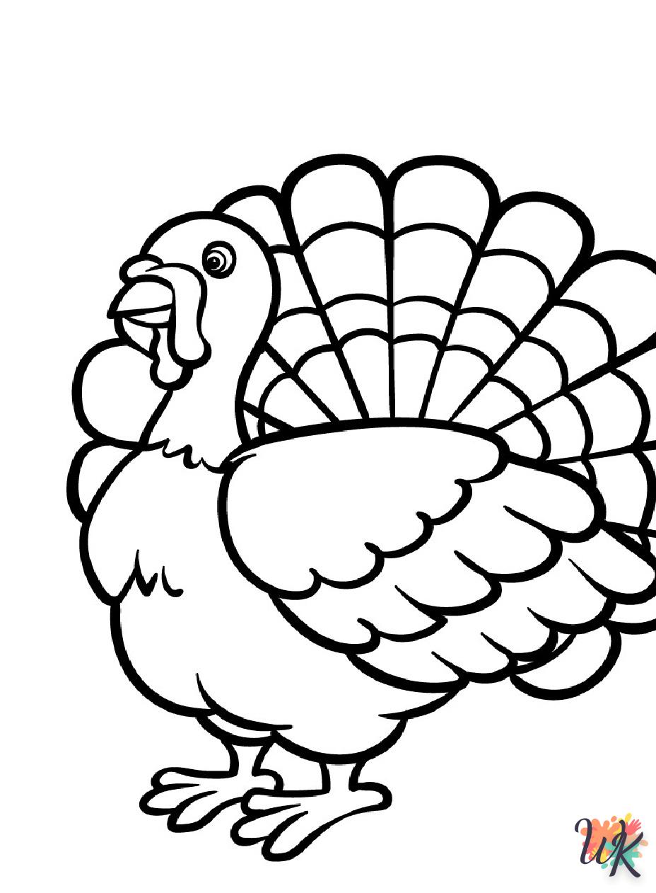 coloriage Thanksgiving  de noël gratuit à imprimer en ligne