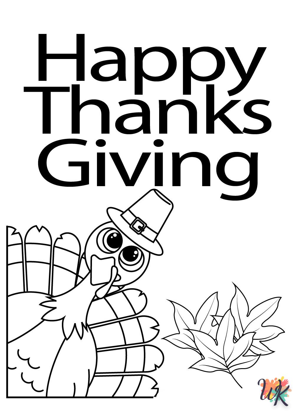 coloriage Thanksgiving  en ligne a colorier