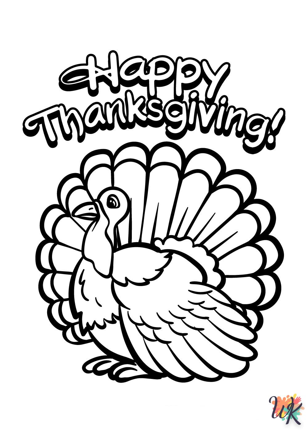 coloriage Thanksgiving  en ligne 8 ans