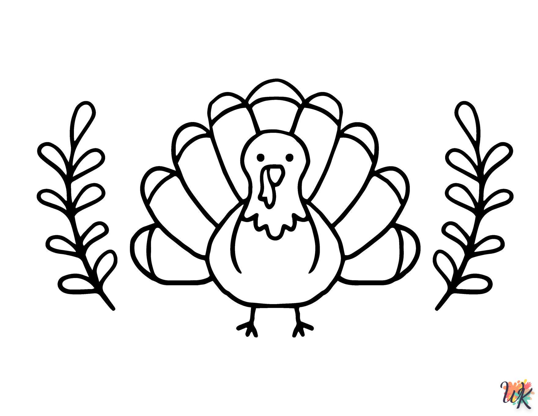 activité coloriage Thanksgiving  en ligne