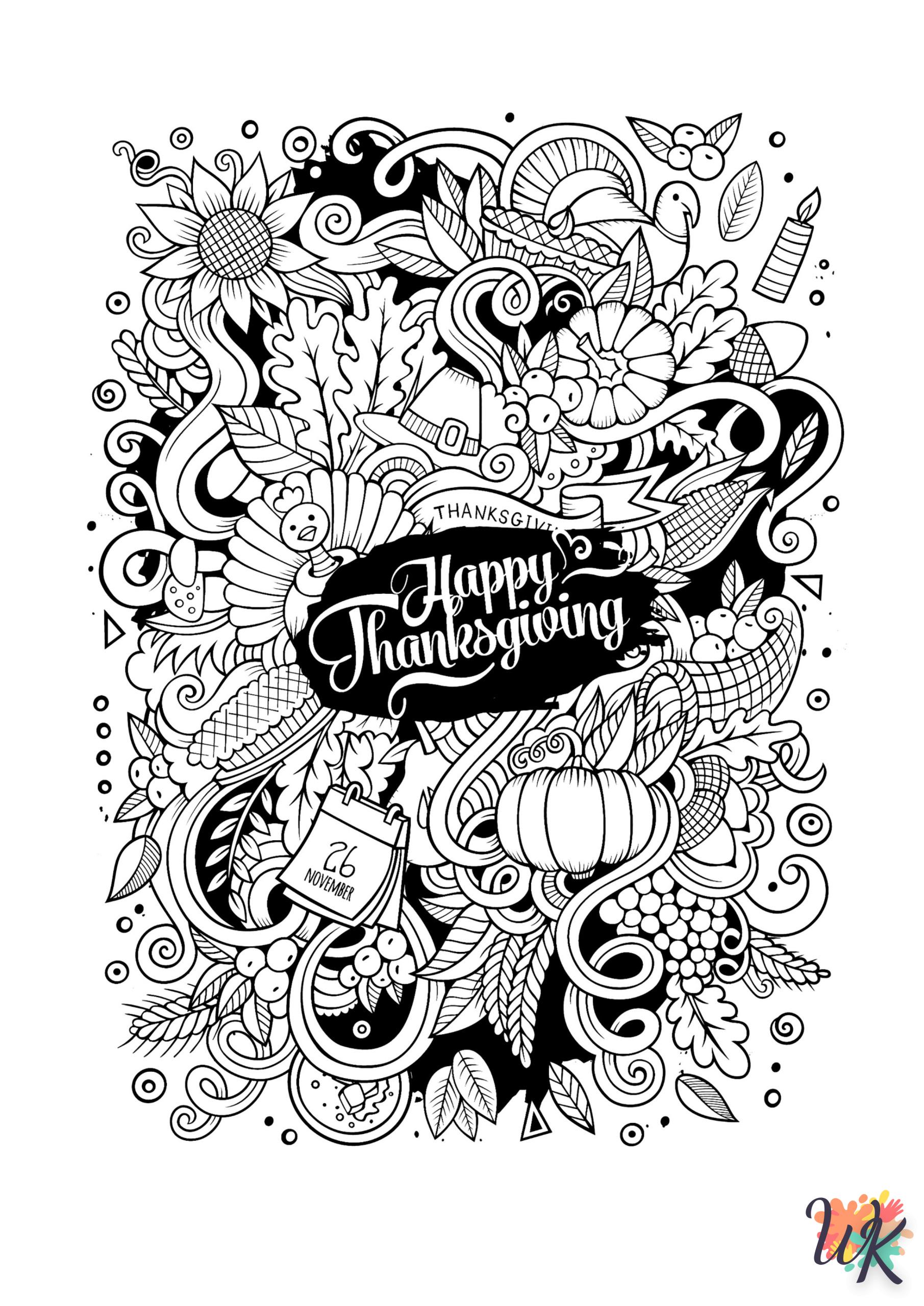 coloriage Thanksgiving  à imprimer pour enfant de 2 ans