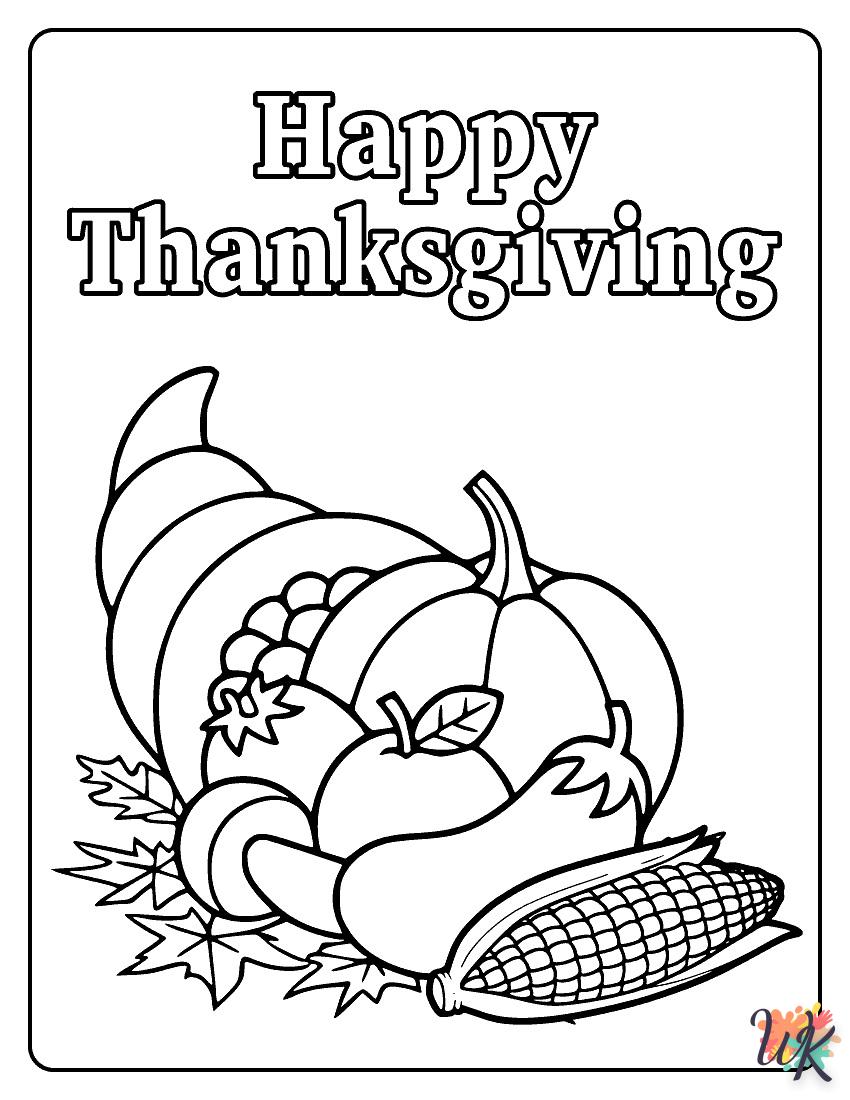 coloriage Thanksgiving  pour bebe a imprimer
