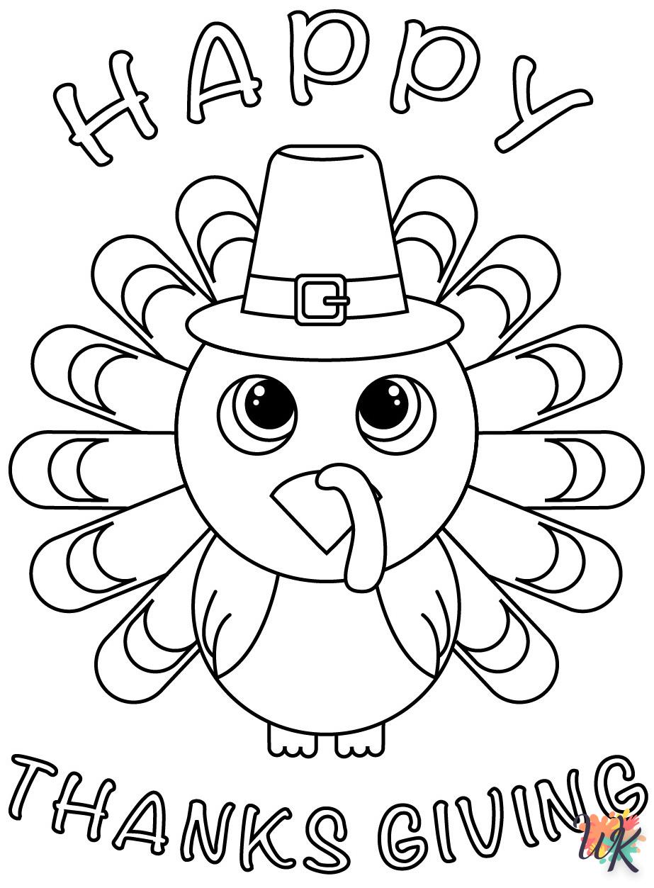 coloriage Thanksgiving  pour enfant de 3 ans
