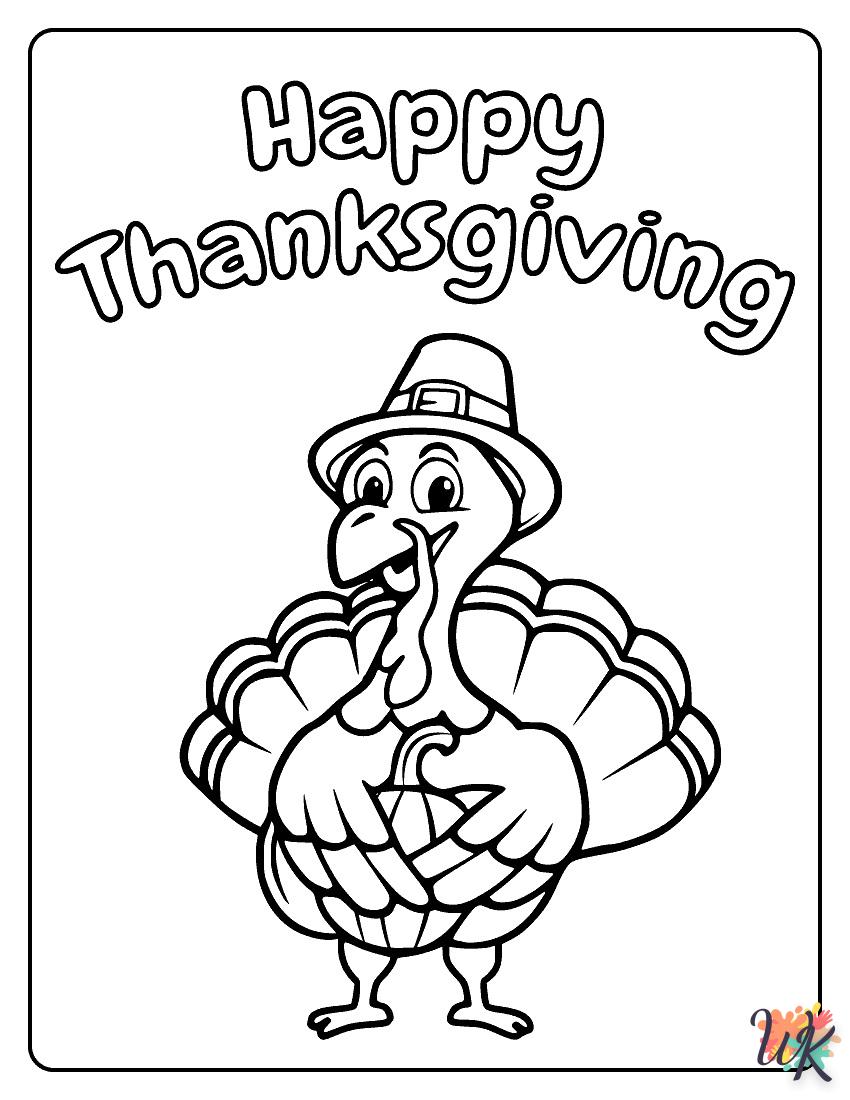 coloriage Thanksgiving  pour enfant de 8 ans