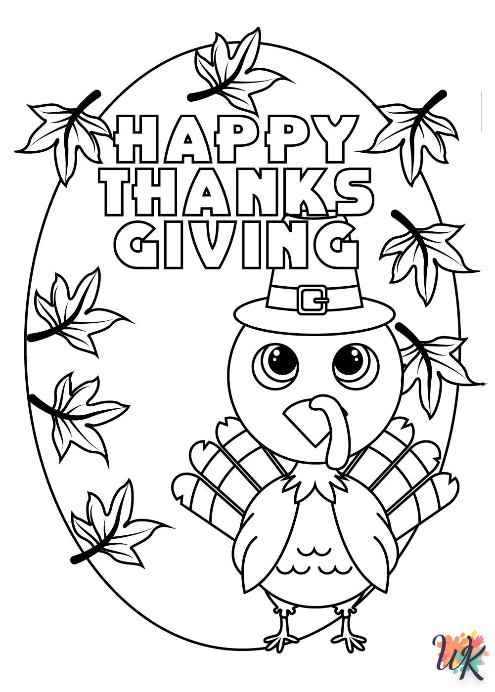 coloriage Thanksgiving  en ligne maternelle