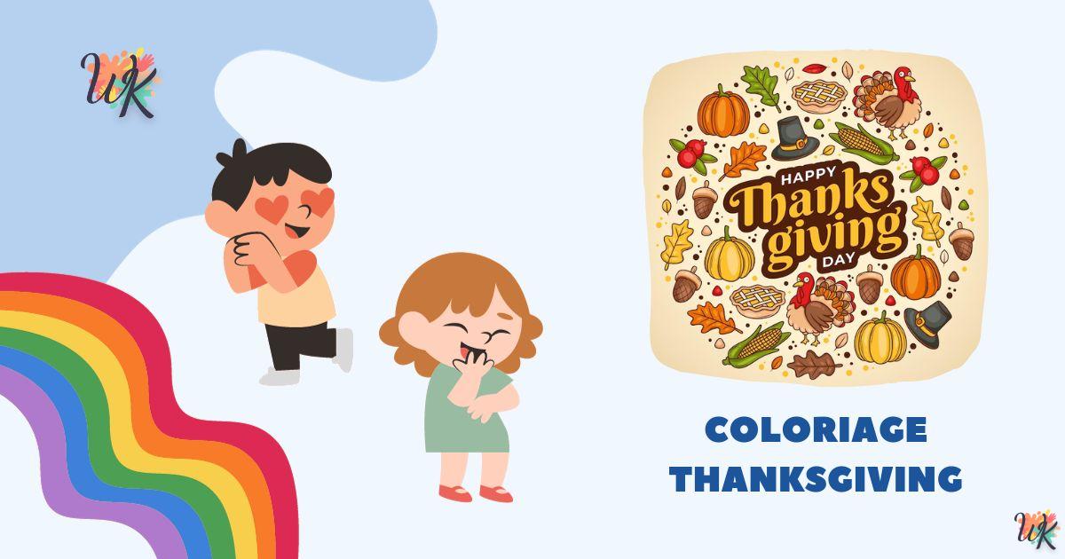 Coloriage Thanksgiving Activités Amusante Pour Les Enfants