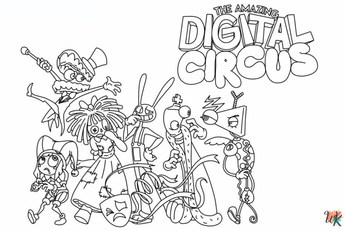 coloriage The Amazing Digital Circus  animaux enfant a imprimer