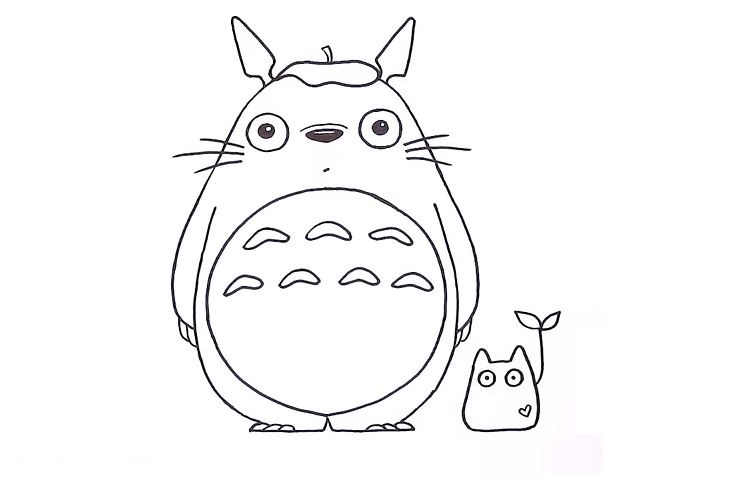 Comment dessiner Totoro pour les enfants ColoriageWK