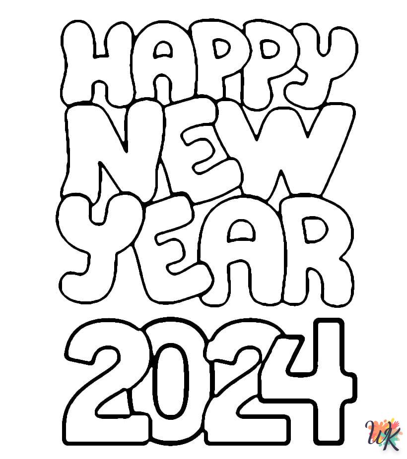 Coloriage 2024 Bonne Ann e Pour Les Enfants Imprimable Coloriage 2024 Bonne Ann E Pour Les Enfants Imprimable