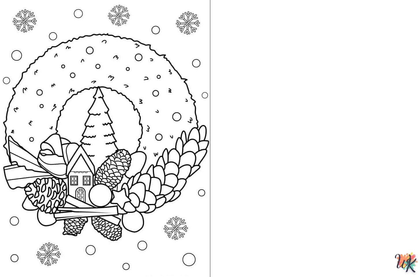 coloriage s Carte de Noël  à imprimer pdf gratuit