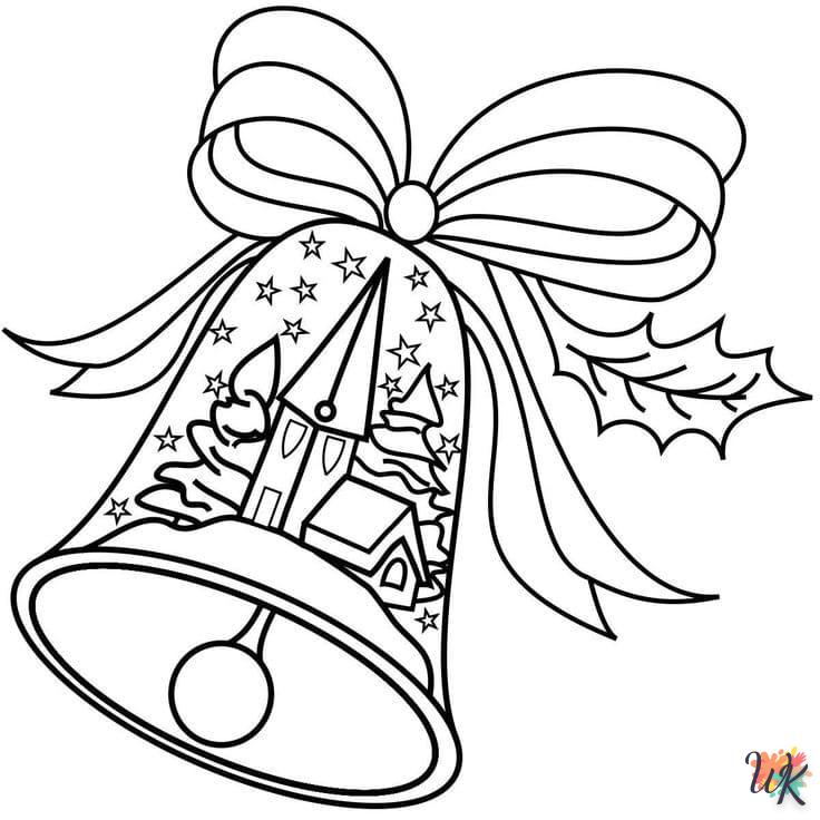 coloriage cloches de Noël  a colorier en ligne